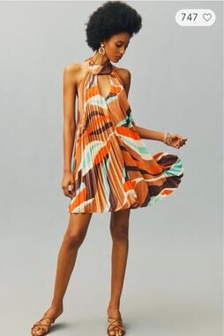 anthropologie whipstitch mini dress By Anthropologie Sleeveless Whipstitch Mini Dress Tie Studded NWT Plus Size 2X